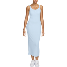 Nike Sportswear Chill Knit Women's Tight Mini Rib Tank Dress - Blue Tint/Sail