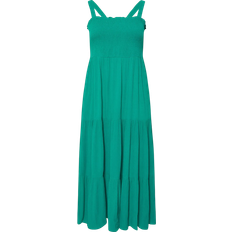Yours Shirred Strappy Maxi Dress - Teal