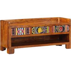 Brun - Fyr Bænke vidaXL Bænk 100 x 35 x 45 cm Solid Træ Akacie Opbevaringsbænk