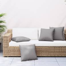 vidaXL Sofa 4 pcs Gray 15.7x15.7 Chair Cushions Grey
