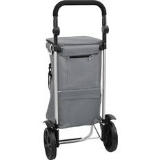 VidaXL Shoppingvagnar vidaXL Shoppingvagn Med Hjul Och Justerbart Handtag - Grå