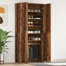 vidaXL Sko Skab Gammelt Træ 80 x 39 x 180 cm Skostativ