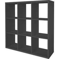 9 cube storage unit GoodHome Mixxit Grey Freestanding 9 Shelf Cube Unit 1080mm Shelving System