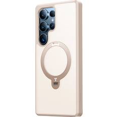 Torras s25 ultra Torras Samsung Galaxy S25 Ultra Ostand Spin Hybrid Skal med Kickstand Guld