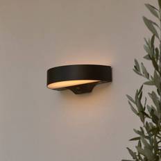 Solcelle udendørs lampe Nordlux Monay Round Solar Væglampe m/solcelle sort Vægarmatur