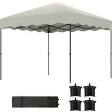 OutSunny Pavillon 3x3m Wasserabweisend Stabil Winterfest Pop-up Faltpavillon mit UV Schutz