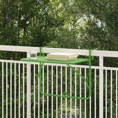 Metal Balcony Tables vidaXL Sammenfoldeligt Grøn Altan Bord 60x40 cm Stål Altanbord