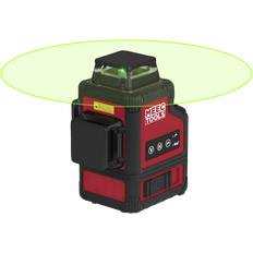 Meec Tools Korslaser Grön 3x360° 30 m