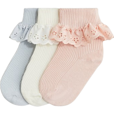 H&M 3er-Pack Socken Mit Umschlag Und Overlockkante - Blau