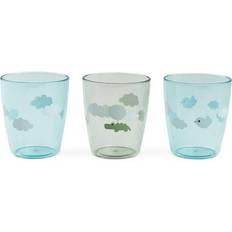 Done by Deer Happy Clouds Yummy Glas 3-pak, Grøn