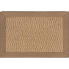 Dunelm Herringbone Border Natural, Brown 60x90cm