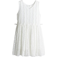 Polyamide Dresses H&M Lace Look Dress - White (1287790001)