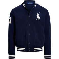 Ralph lauren big pony men Polo Ralph Lauren Big Pony Fleece Baseball Jacket - Cruise Navy
