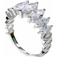 Onbuy Horse Eye Row Ring - Silver/Transparent