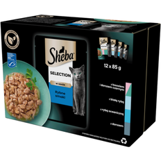 Sheba Husdjur Sheba Selection Fisk Smaker 12x85g Våtfoder