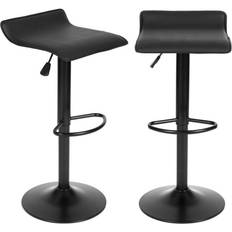 Barstol justerbar Modern Home Eco-Leather Black Barstol
