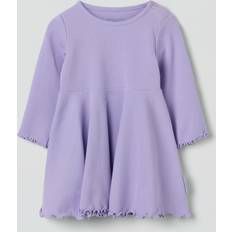Polarn O. Pyret Dresses Polarn O. Pyret Ribbed Baby Dress - Purple