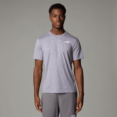 Men - Purple Tops The North Face Men’s 24/7 Embossed T-shirt - Pearl Mist Tent Model Print