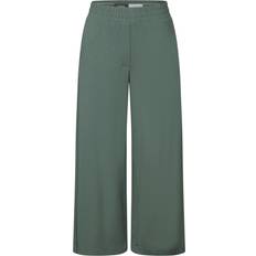 Cecil Damen Wide Leg Jersey Hose - Grün