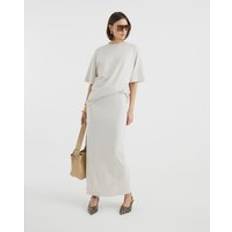 Slim Skirts River Island Womens Cream Premium Sculpted Maxi Skirt