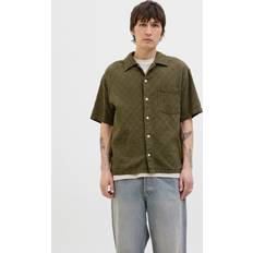 Jack & Jones Green Shirts Jack & Jones Relaxed Fit Shirt Khaki