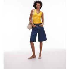 Arket Shorts Arket Mid Waist Five Pocket Loose Denim Twill Shorts - Midwash Blue