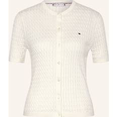 Rundringad Koftor Tommy Hilfiger Strickjacke - Ecru