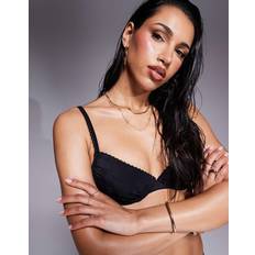 Alba Broderie Bikini Top - Black