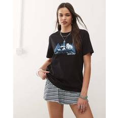 Women's Woodland Mini Strip Front T-shirt - Sort