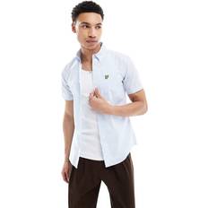 Lyle & Scott Shirts Lyle & Scott Men's Short Sleeve Slim Fit Gingham Shirt Light Blue