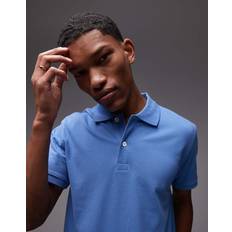 Arket Polo Shirts Arket Pique Jersey Short Sleeve Polo Shirt - Blue