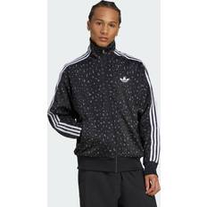adidas Firebird Loose Track Top - Black Leopard Print
