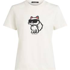Karl Lagerfeld Dam T-shirts Karl Lagerfeld Bomull T-shirt Ikon Skiss - New
