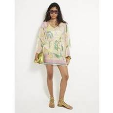 Chiffon Badetøj River Island Mini Printed Chiffon Kaftan Coverups