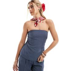 Stripes Outerwear New Look Co-Ord Stripe Bandeau Waistcoat - Blue
