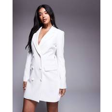 River Island Bow Back Blazer Mini Dress - White