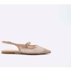 Ballerinas River Island Mesh Flat Pointed Shoes - Light Beige