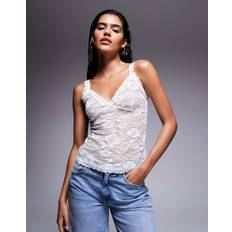 River Island Women Tank Tops River Island Lace Cami - White