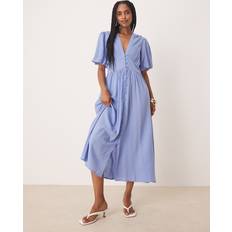 Nobody's Child Shortsleeve Starlight Midi Dress - Blue