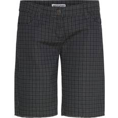 Rutiga Shorts Weekday Checked Knee-Length Cotton Twill Shorts - Svart