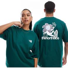 Green T-shirts The North Face Blossom Backprint Oversized T-Shirt - Dark Green