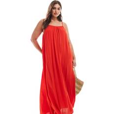 Only Carmakoma Curve Floaty Maxi Cami Dress - Red