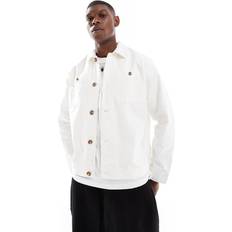 Men Jackets New Look Men's Twill Button Up Jacket - Off White
