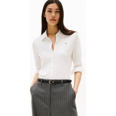 Tommy Hilfiger Bluser Tommy Hilfiger Bluse 1985 Slim Pique Skjorte - Ecru