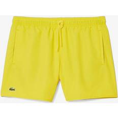 Yellow Swimming Trunks Lacoste Diamond Weave Men Shorts - Yellow