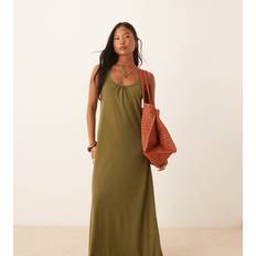 JDY Petite Back Tie Maxi Dress - Olive Green