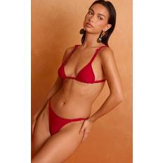 PrettyLittleThing Micro Triangle Bikini Top - Deep Red