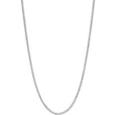 Nialaya Halskæder Nialaya Men's Squared Stainless Steel Chain - Silver