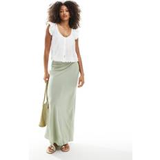Green Skirts New Look Women's Blend Bias Cut Midi Skirt - Light Green
