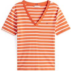 Tommy Hilfiger Stribede T-shirts Tommy Hilfiger Cody Shirts - Orange/Hvid